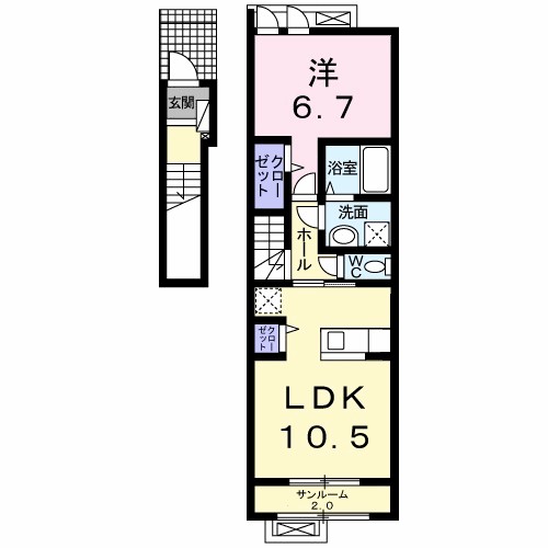 ラウム 202号室 間取り