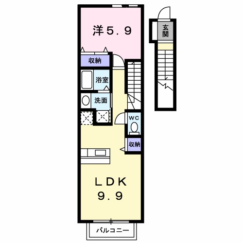 シュティル　ブリーゼＡ 204号室 間取り