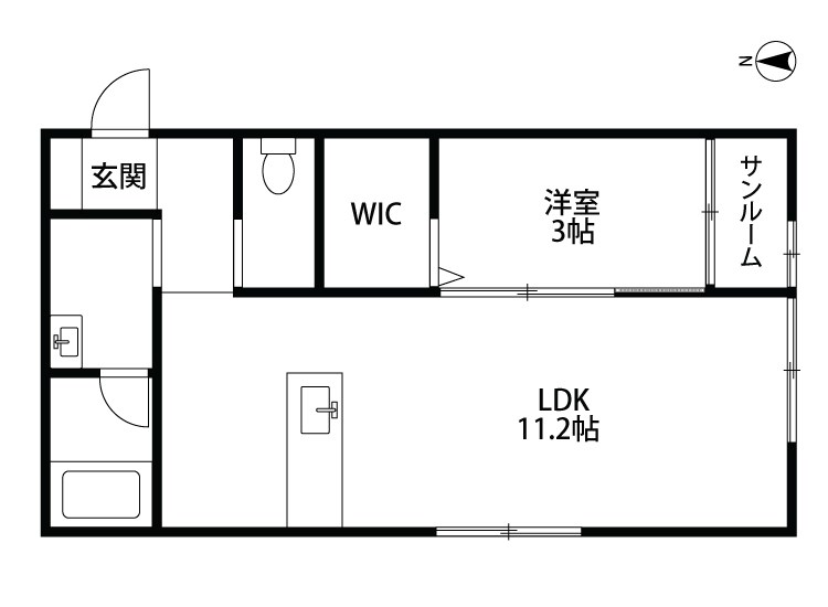 グランブルー 202号室 間取り
