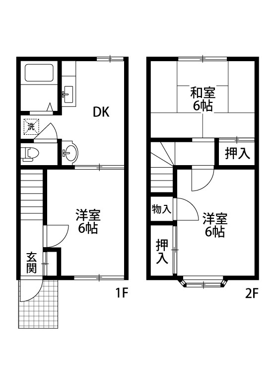 外山レイクサイドハウス  A103号室 間取り