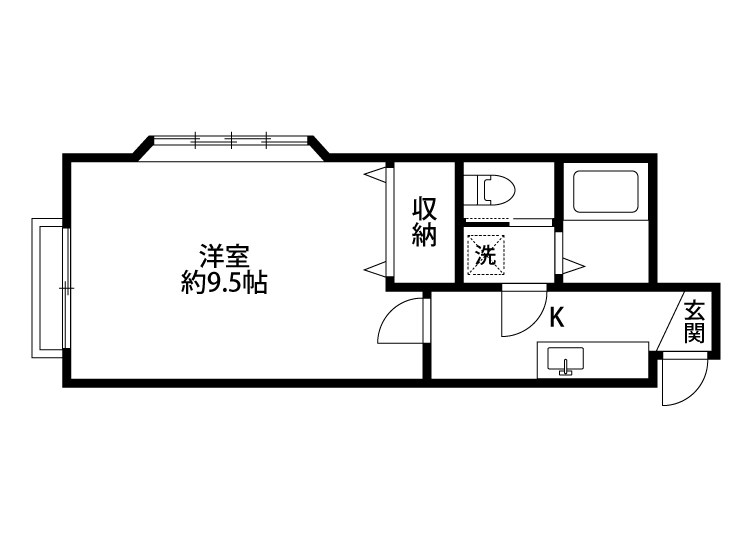 グランディア秋葉 202号室 間取り