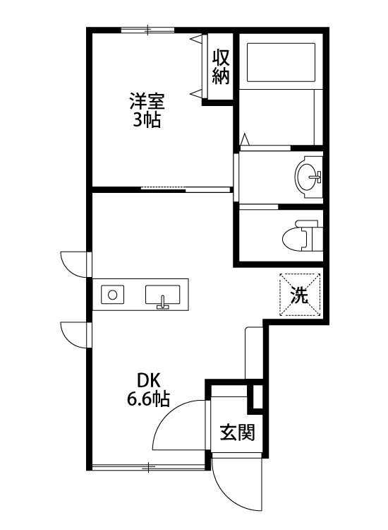 万代メトロ 101号室 間取り