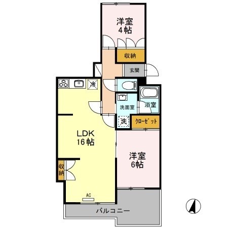 ニューハイツ幸 103号室 間取り