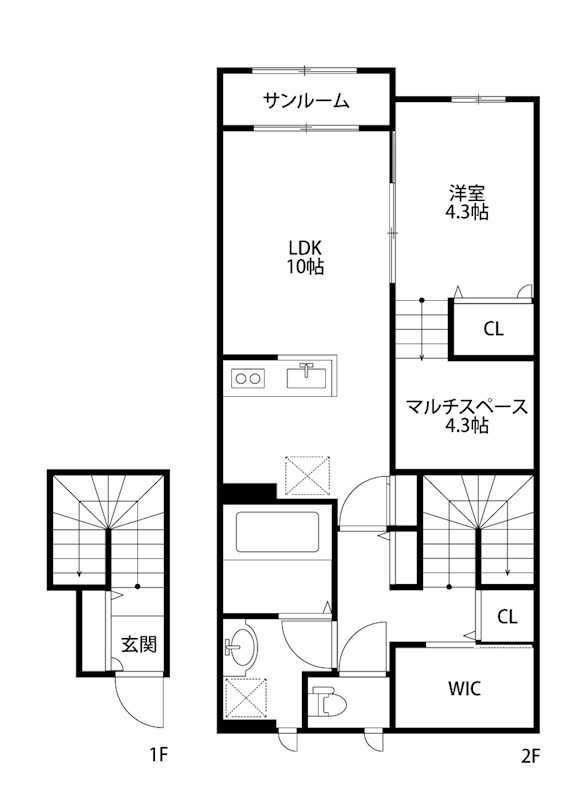 Belle　Lead小針 202号室 間取り