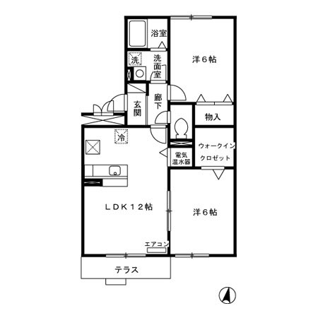 エルスリーモナミ 103号室 間取り