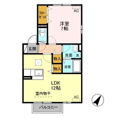 オリーブＡ 101号室 間取り