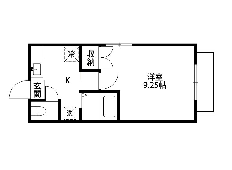 サンセリテB 202号室 間取り