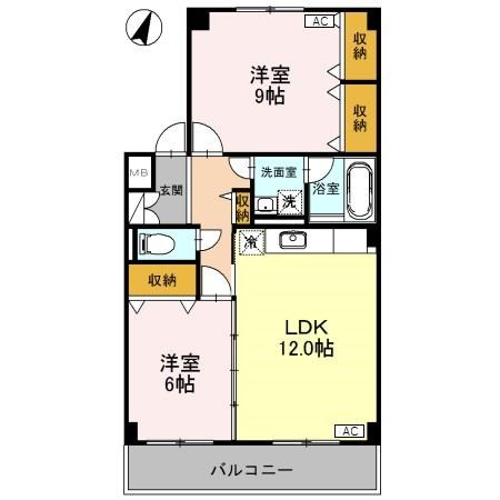 グレイスフル近江 C201号室 間取り
