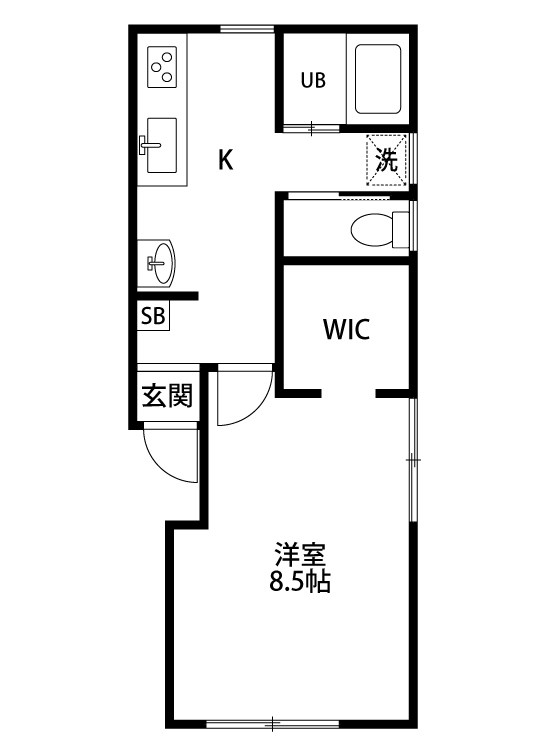 The　Soft 103号室 間取り