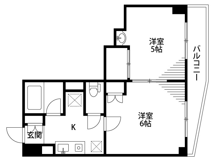 プレステージ新潟 703号室 間取り