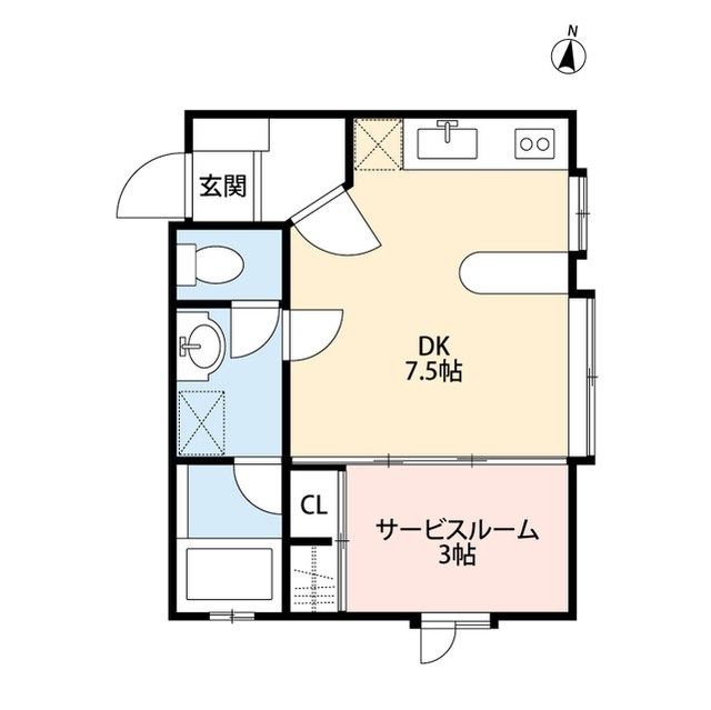 フレンド沼垂 A103号室 間取り