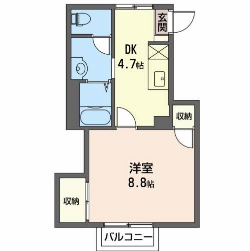 モンアミ　E棟 202号室 間取り