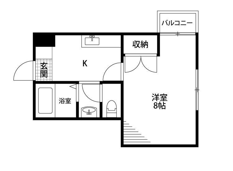 ハイブリッジ神道寺 103号室 間取り