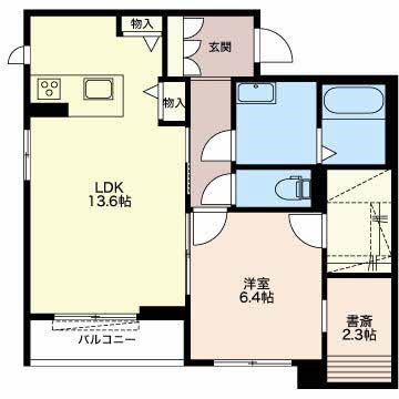 グランブルーコート 201号室 間取り