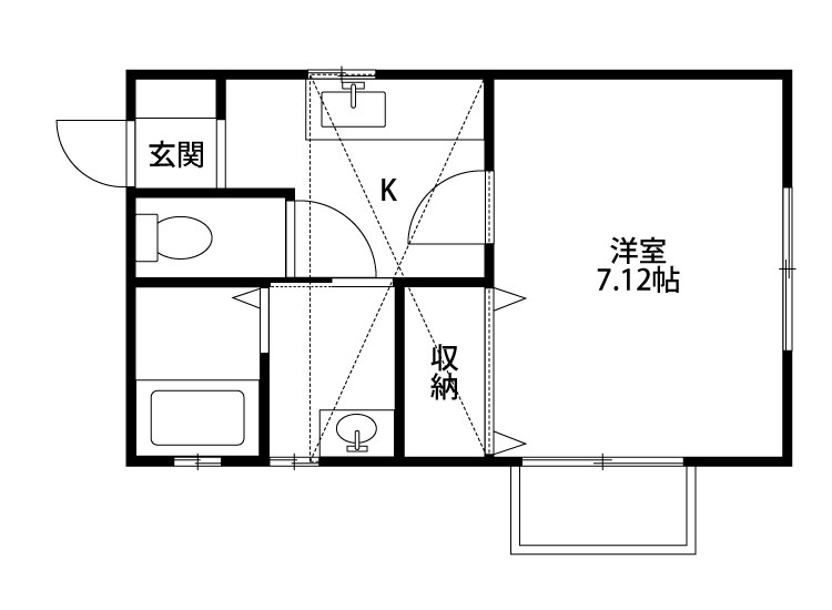 美ら旭町 102号室 間取り