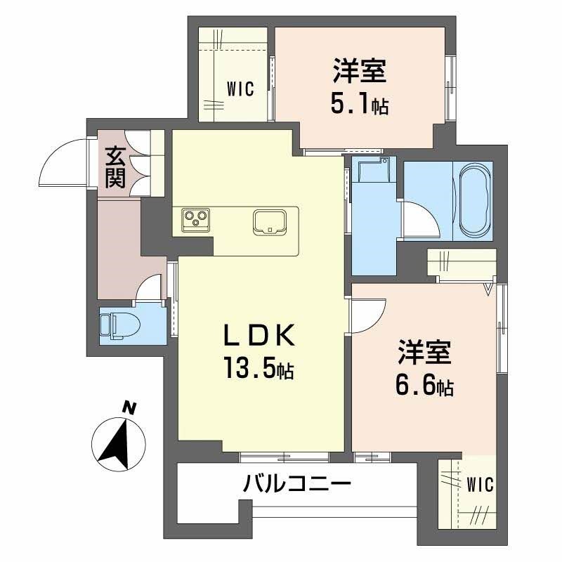 シャーメゾン笹和 205号室 間取り