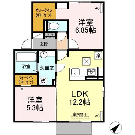 セレーノ 101号室 間取り