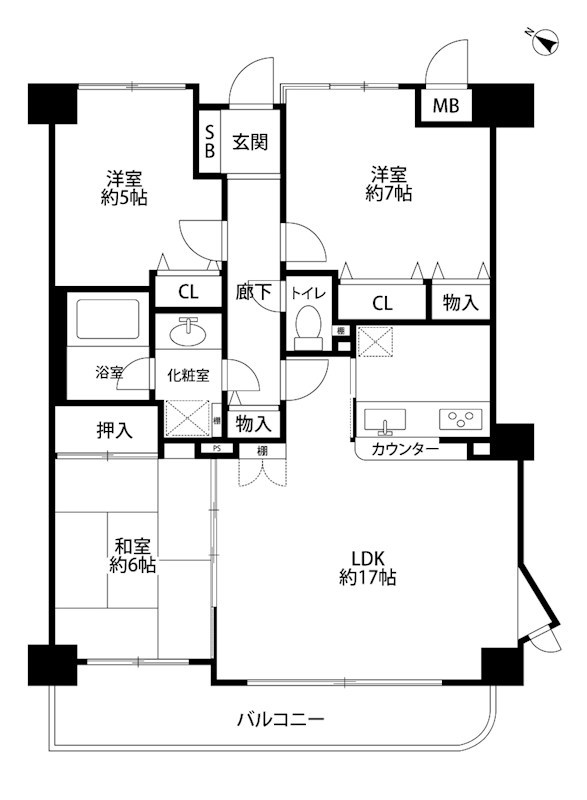 ダイアパレス水道町通り 303号室 間取り