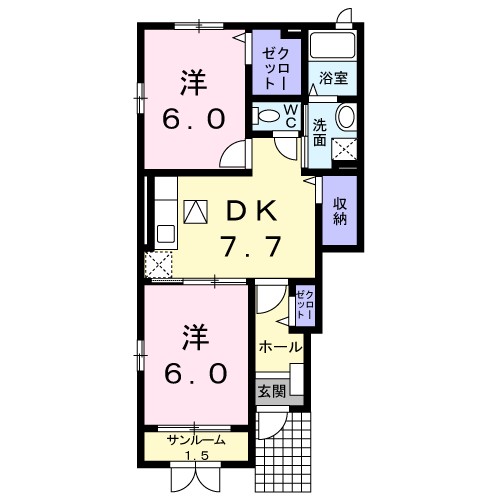 ウィンド　ヒル 101号室 間取り