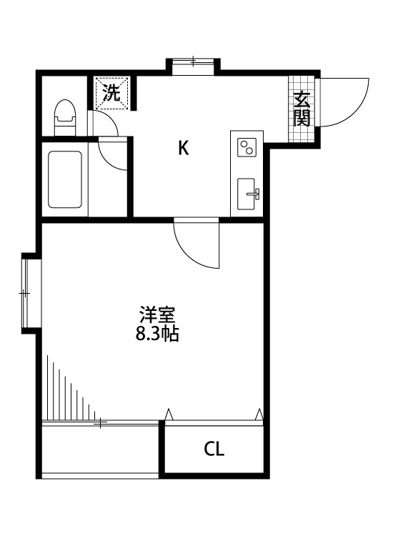 コージィパレス 105号室 間取り