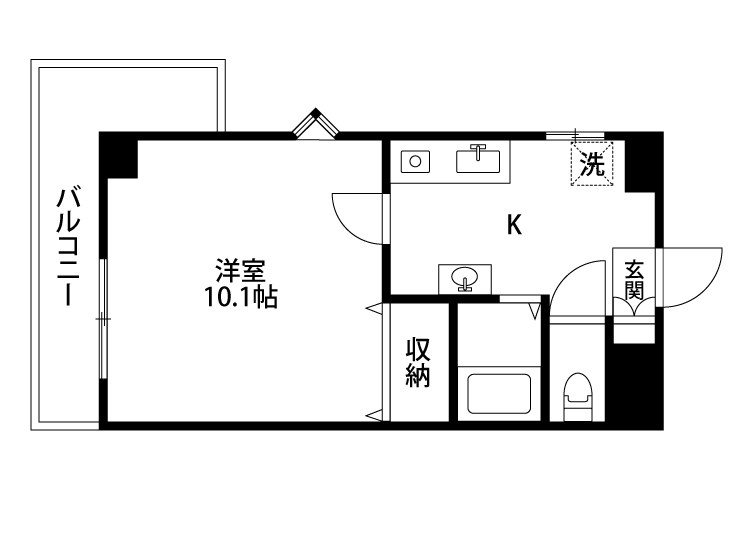 コートシャンベル 502号室 間取り