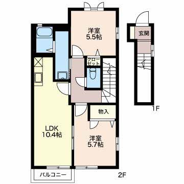 コートエスポワール A201号室 間取り