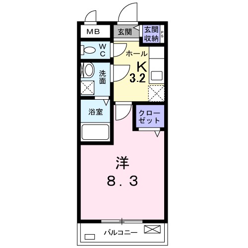 クレア 302号室 間取り