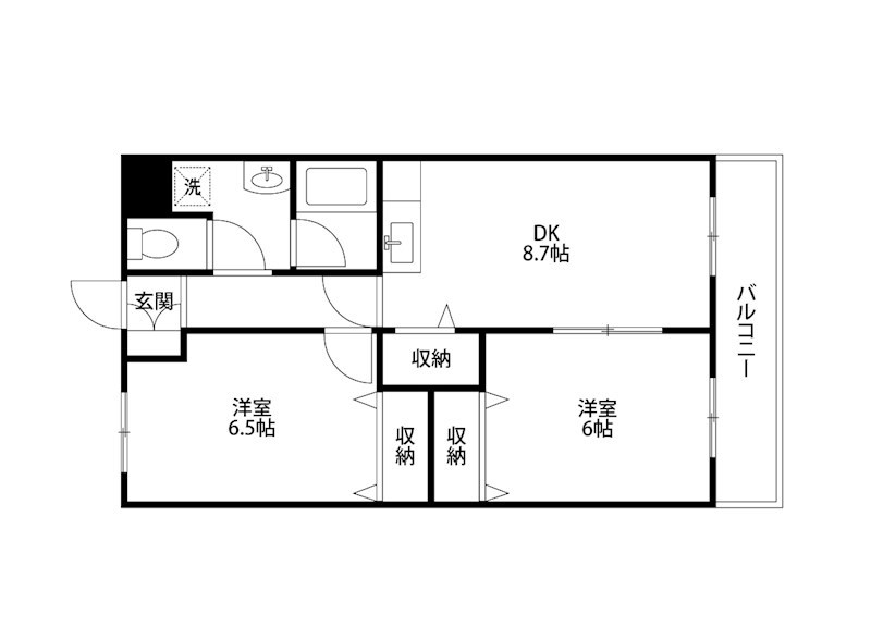 オーベルジュ紫竹山Ⅱ 203号室 間取り