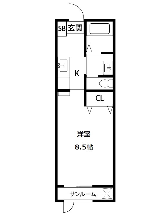アーバン堀之内A棟 間取り図