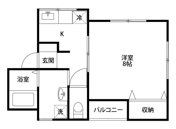 ハイライフ紫竹山A 202号室 間取り