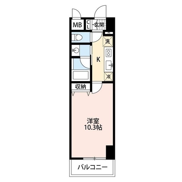 パークソレイユ新潟駅前 607号室 間取り