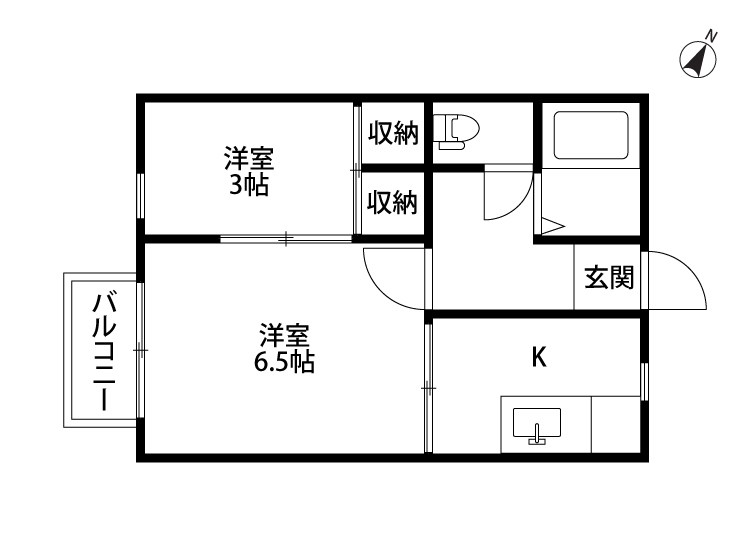 サンシティ 202号室 間取り