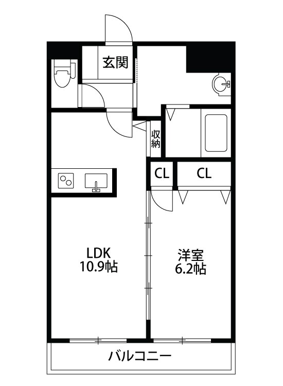 テルマ・オリゾンⅢ 203号室 間取り