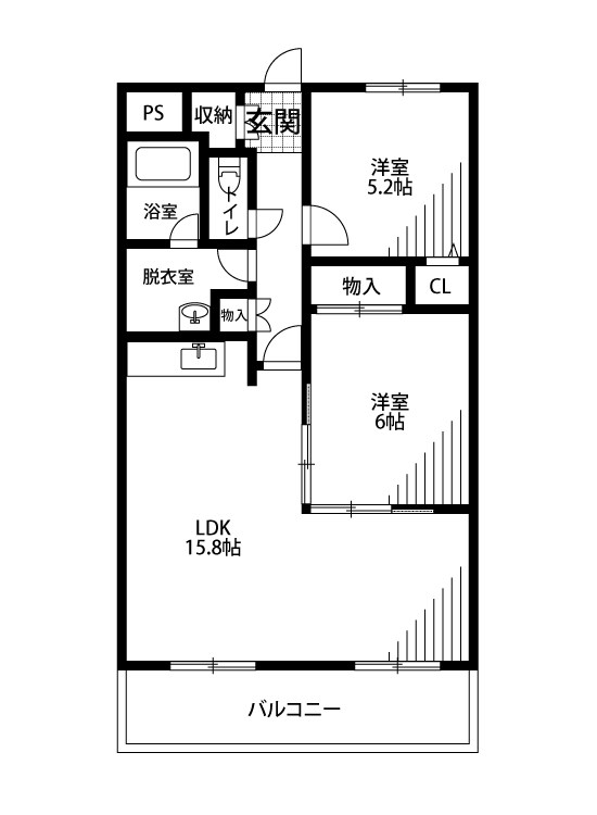 グランシャリオⅡ 305号室 間取り