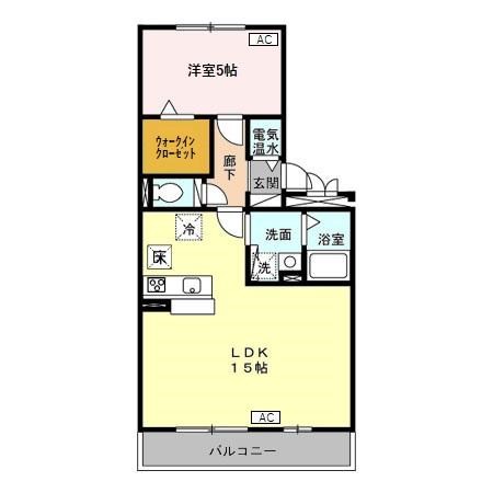 アドバンテージⅣ 105号室 間取り