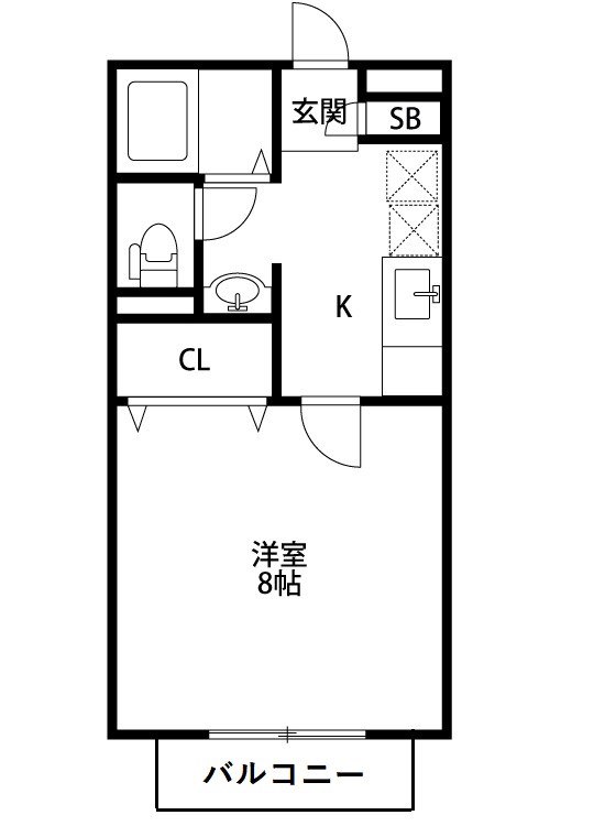 サンロイヤル白山浦 203号室 間取り