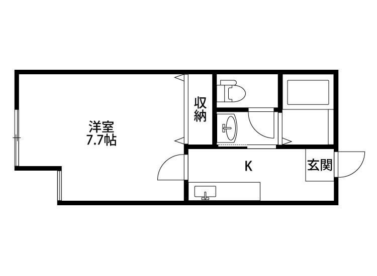 キーウエスト万代 間取り図