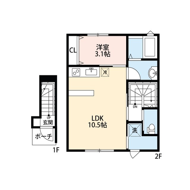 ville karasumaru 1-201号室 間取り