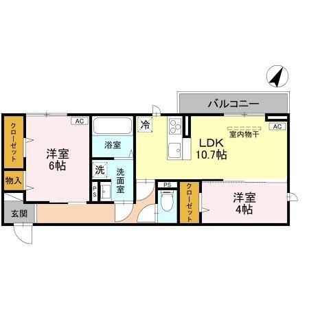 CLASSEUM幸西　Ⅱ 203号室 間取り