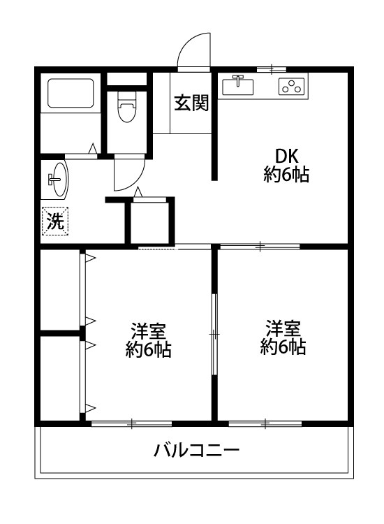 ソレイユ城山 202号室 間取り