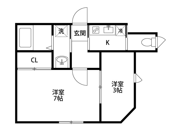 コート・デコ 102号室 間取り