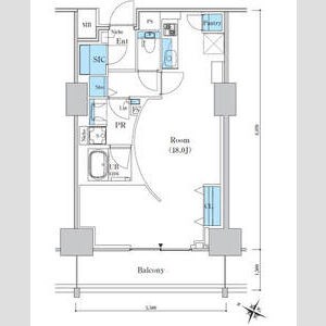 ロイヤルパークスER万代 間取り図