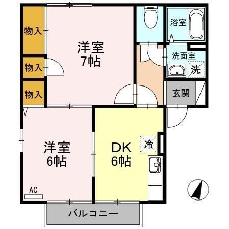 ロイヤルコート新和 B201号室 間取り