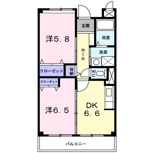 グリシーナＡ 302号室 間取り