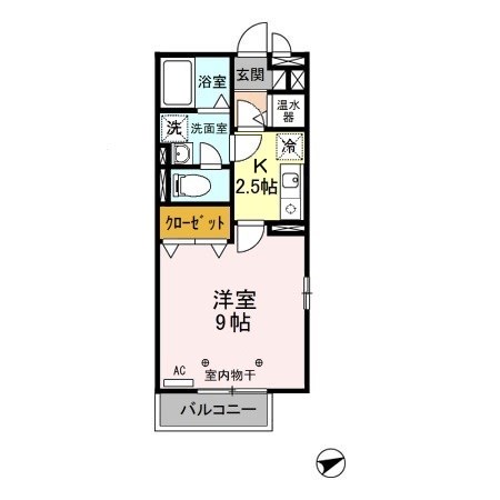 クロイシング 301号室 間取り