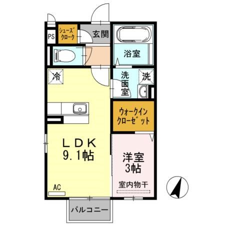 メゾンさくら 206号室 間取り