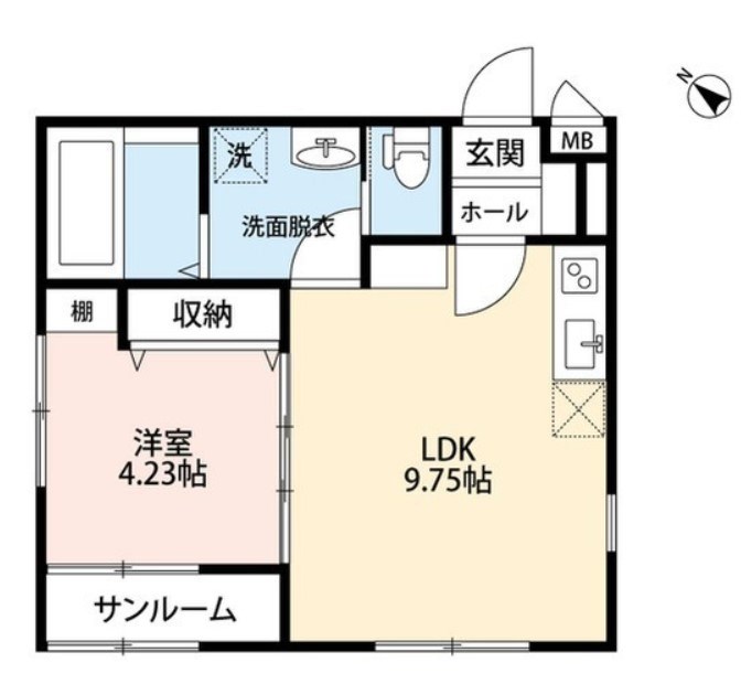 イニエ万代 301号室 間取り