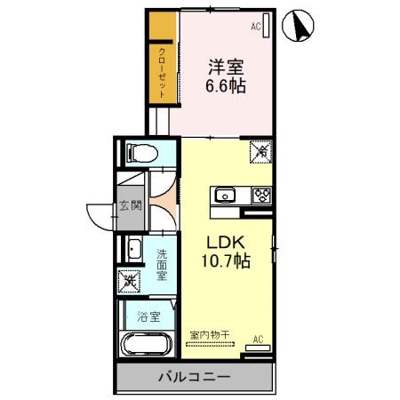 D-ROOM女池上山Ⅱ 301号室 間取り