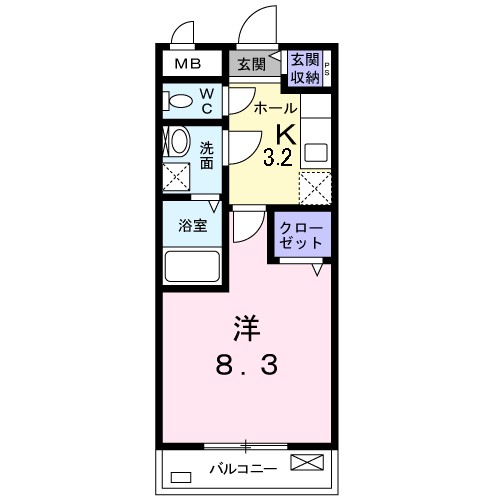 クレア 202号室 間取り