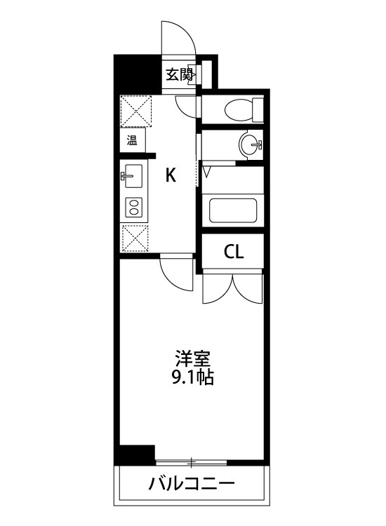 グレイスハイツ東中通 601号室 間取り